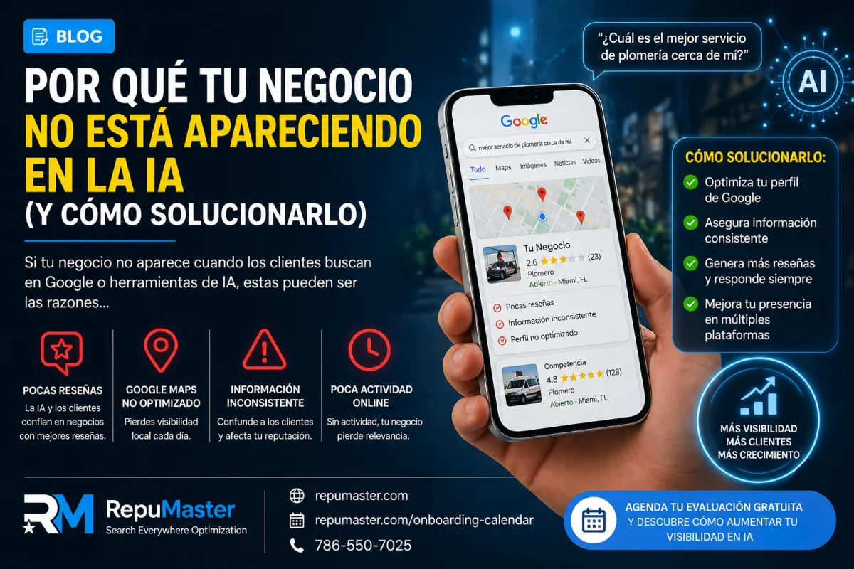 Por Qué Tu Negocio No Está Apareciendo en la IA (Y Cómo Solucionarlo)