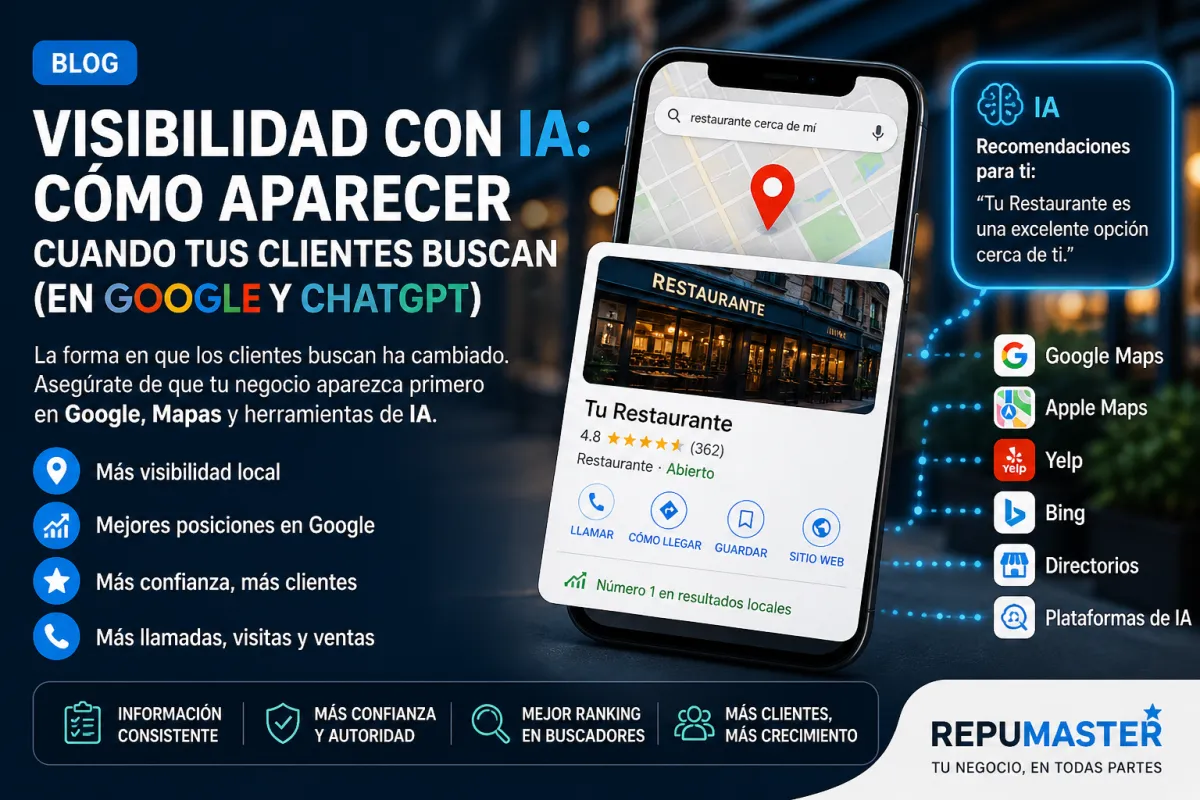 📍 Visibilidad con IA: Cómo aparecer cuando tus clientes buscan (en Google y ChatGPT)