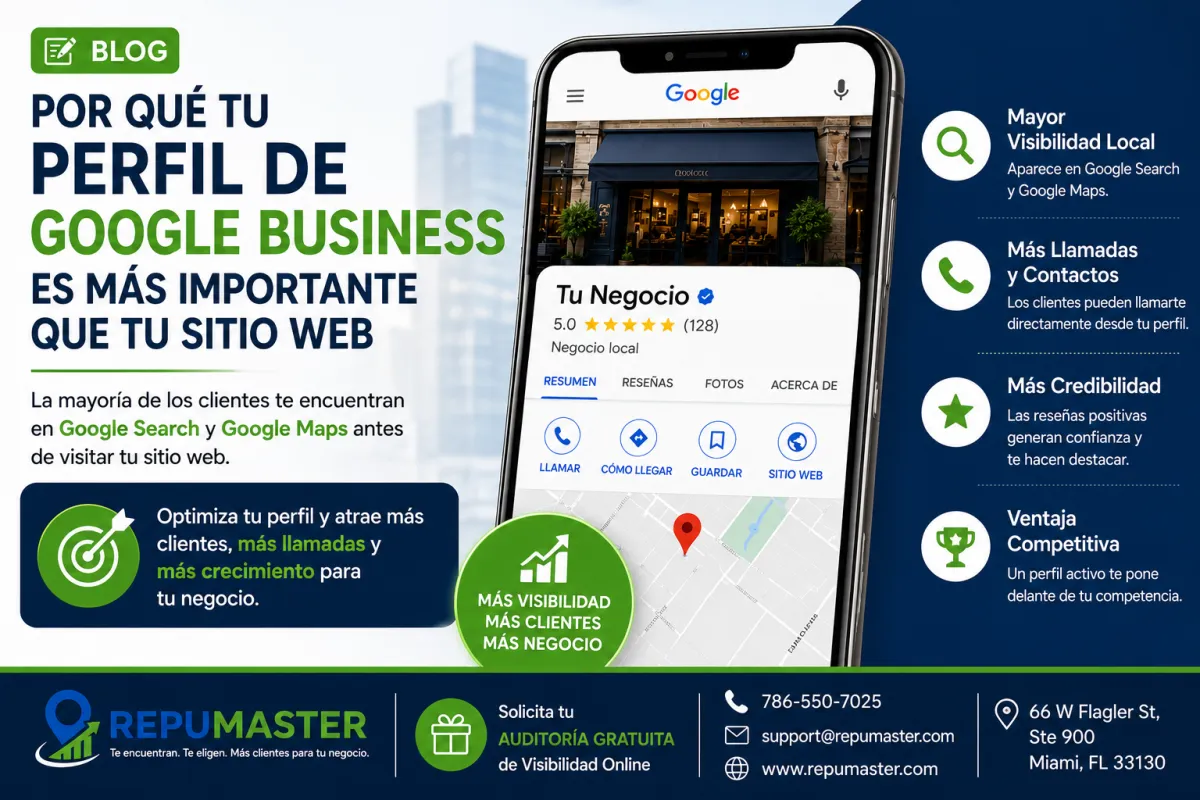 Por Qué Tu Perfil de Google Business Es Más Importante Que Tu Sitio Web