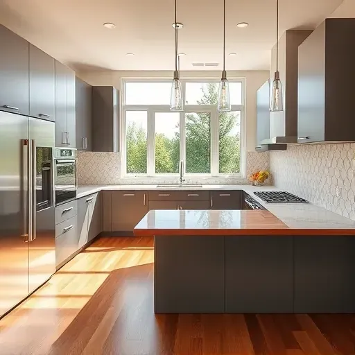 Freshly renovated Mentone kitchen with modern cabinetry, stainless steel appliances, granite countertops, and natural light.