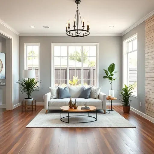 Completed home remodeling in Montclair CA featuring a cozy living room with modern decor, natural light, and vibrant plants.