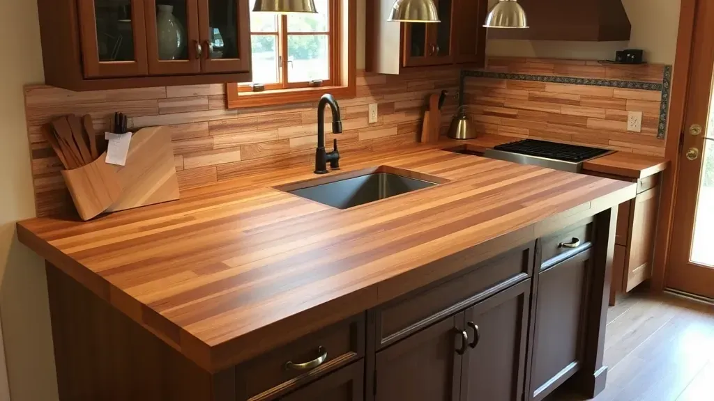 Butcher Block Countertop Installation projects in Mentone CA showcasing craftsmanship and design details.