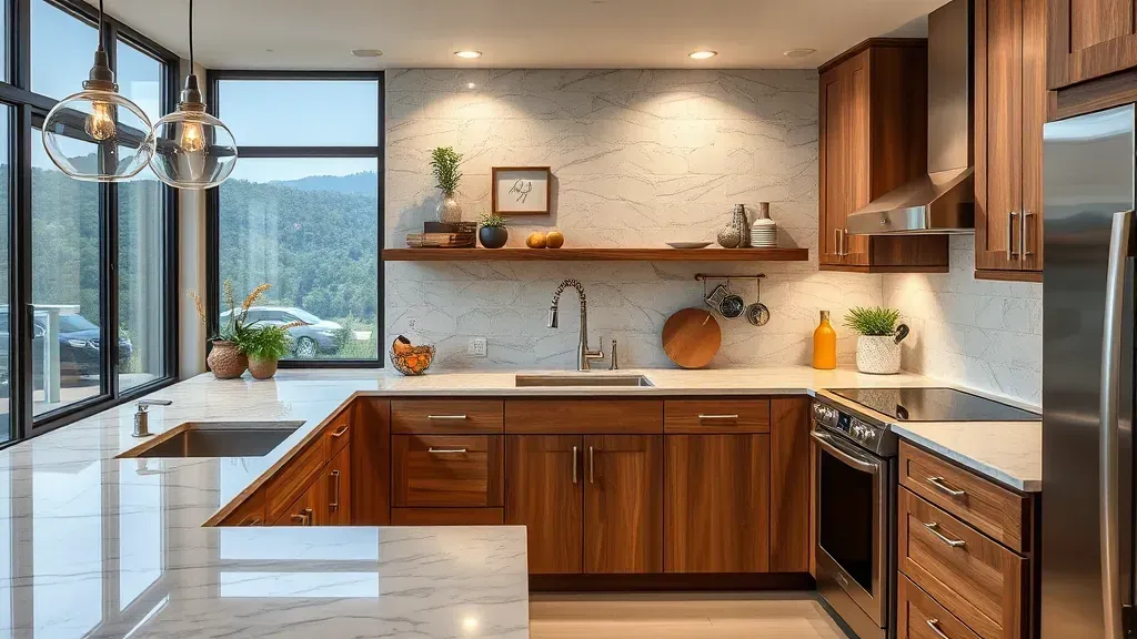 Kitchen countertop installation projects in Mentone CA showcasing various styles and materials.