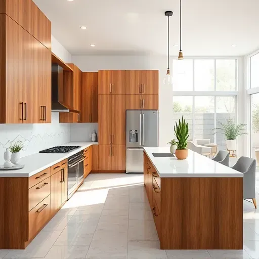 Recently remodeled kitchen in Mentone CA with modern cabinetry, quartz island, and natural light highlighting elegant design.