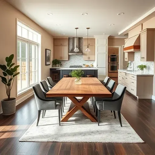 Completed home remodeling in Ontario Ranch CA featuring a modern farmhouse dining area with natural light and stylish decor.