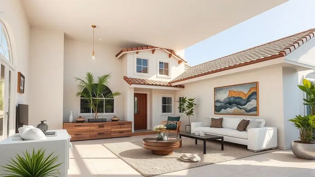 Home Remodeling in Upland CA with a modern kitchen and spacious living area design.