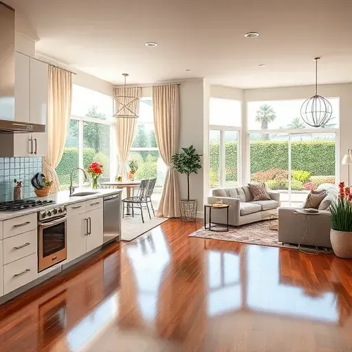Modern kitchen remodel in Jurupa Valley featuring sleek countertops, cabinetry, and appliances in a bright, functional layout.