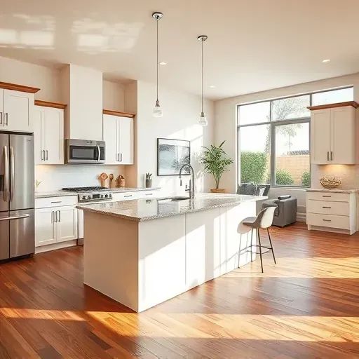 Completed home remodel in Rancho Cucamonga CA featuring a stylish kitchen, open floor plan, and elegant decor.