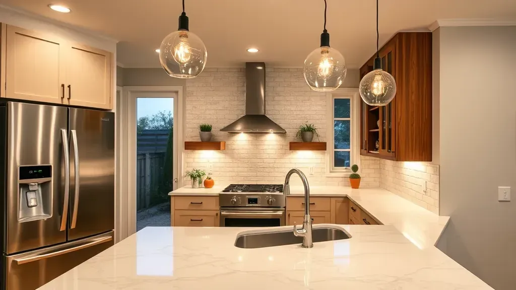 Kitchen Lighting Installation projects in Mentone CA showcasing modern designs and vibrant illumination