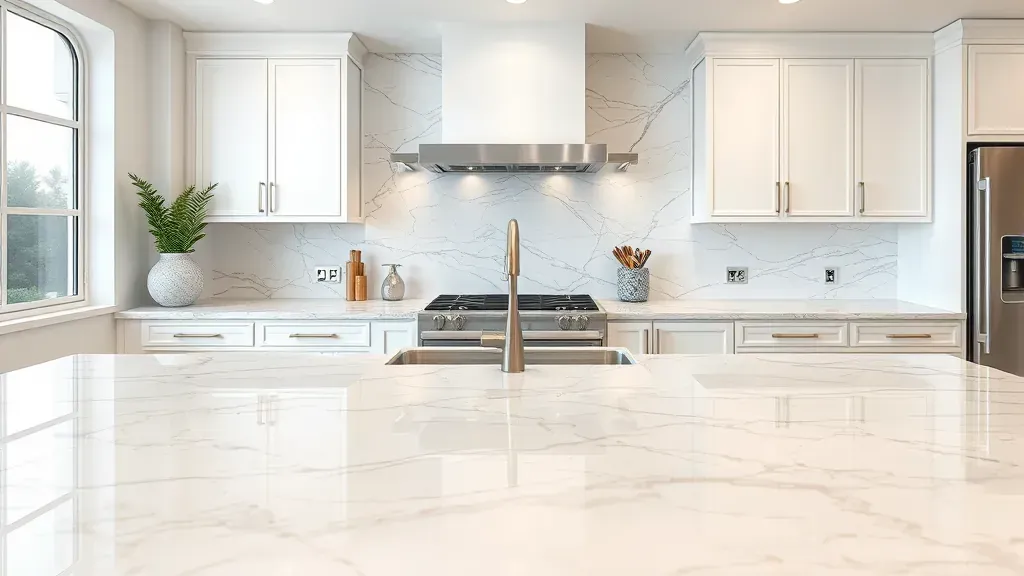 Marble countertop installation projects showcasing craftsmanship in Mentone, CA