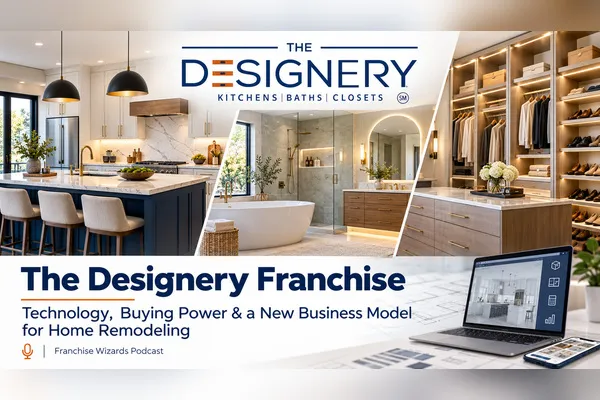 Explore The Designery franchise with Founder Casey Ridley. Learn about its kitchen, bath and closet business model, VR technology, costs and franchise ownership.