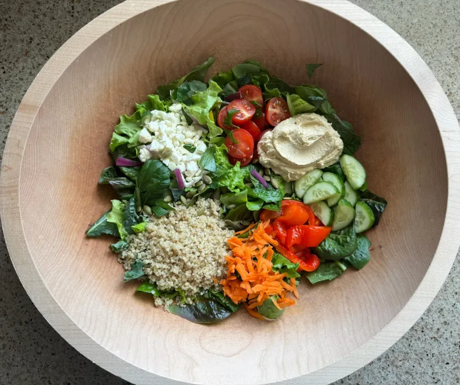 Mediterranean Hummus Garden Bowl