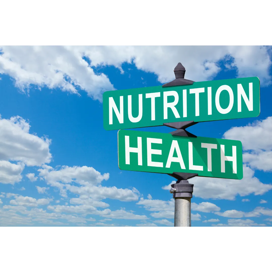 Nutrition Health street sign in the co