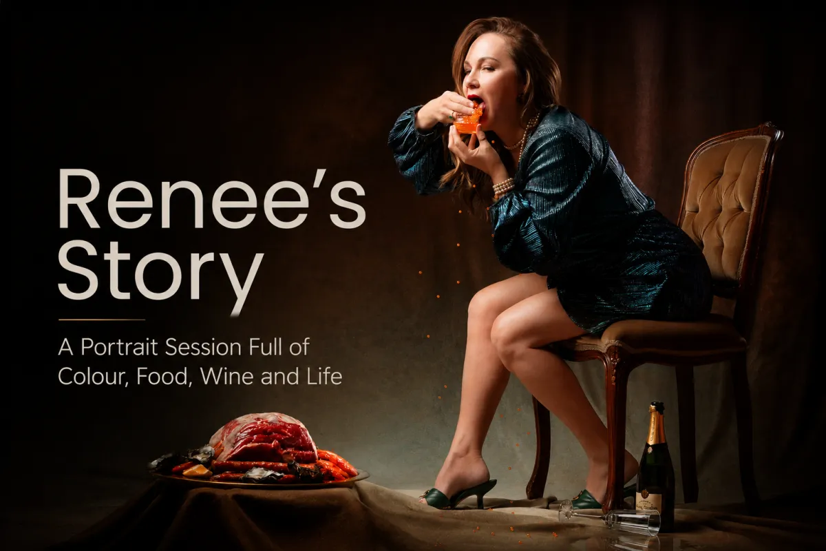 Image of a woman eating caviar