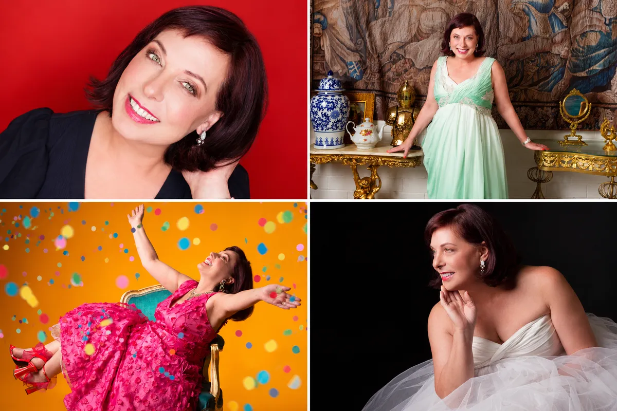 Four different portraits of a woman from a Venus Rising session