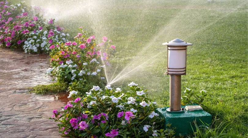 Sarasota Irrigation technician installing new lawn sprinkler system