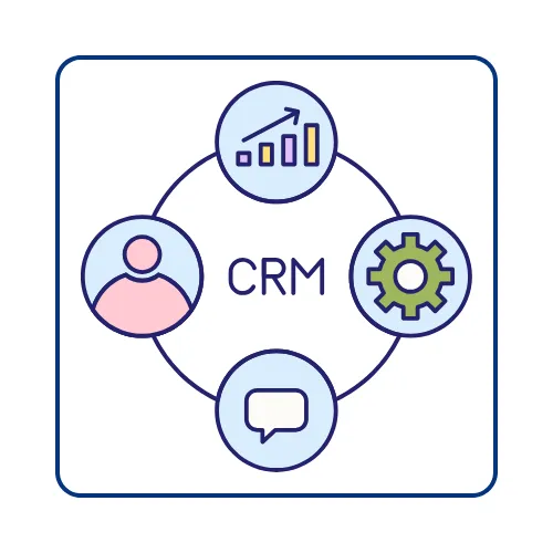 Vector icon for CRM automation and instant responses