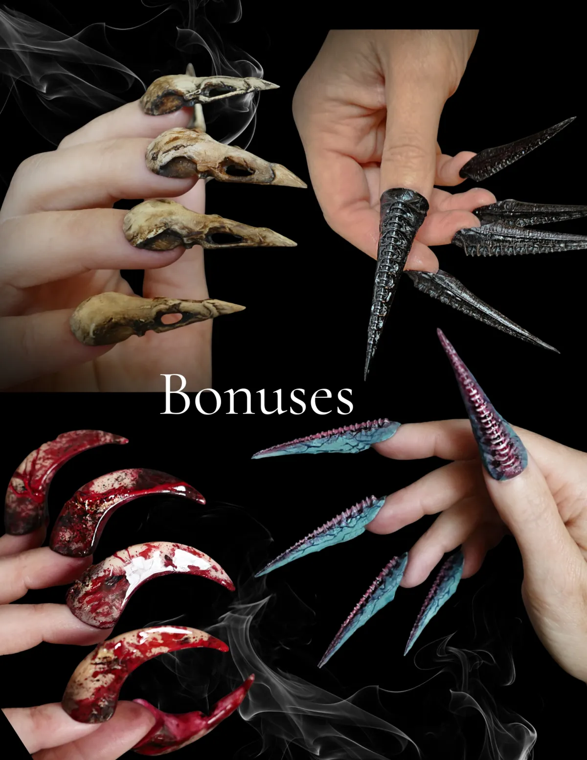 Learn how to create creature claws, monster talons and costume nails