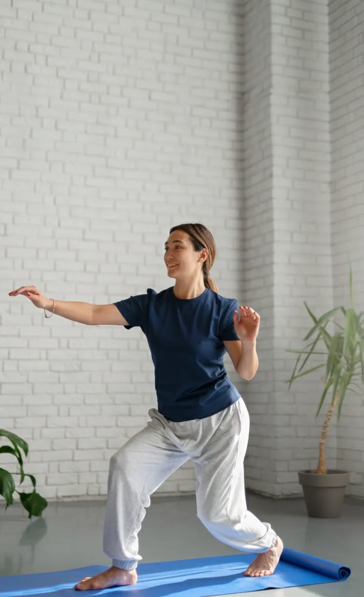 women practicing tai chi together in a studio after visiting a top acupuncture clinic in cupertino ca.