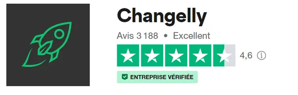 Changelly avis TrustPilot - Cryptospot.fr