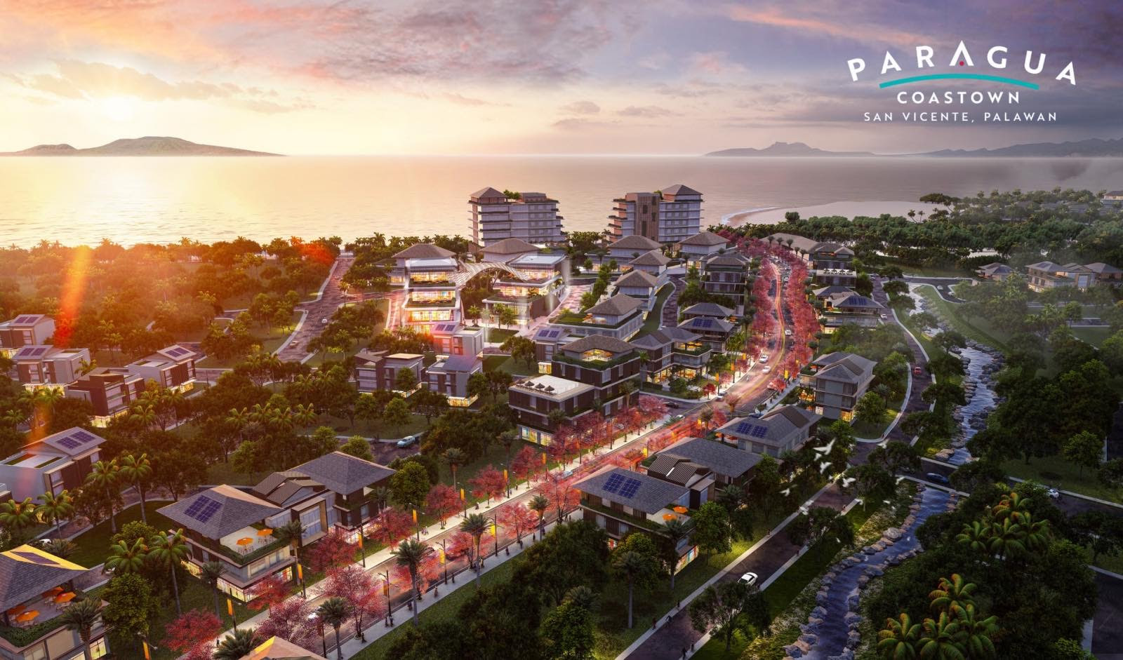 Paragua Sands Hotel at night