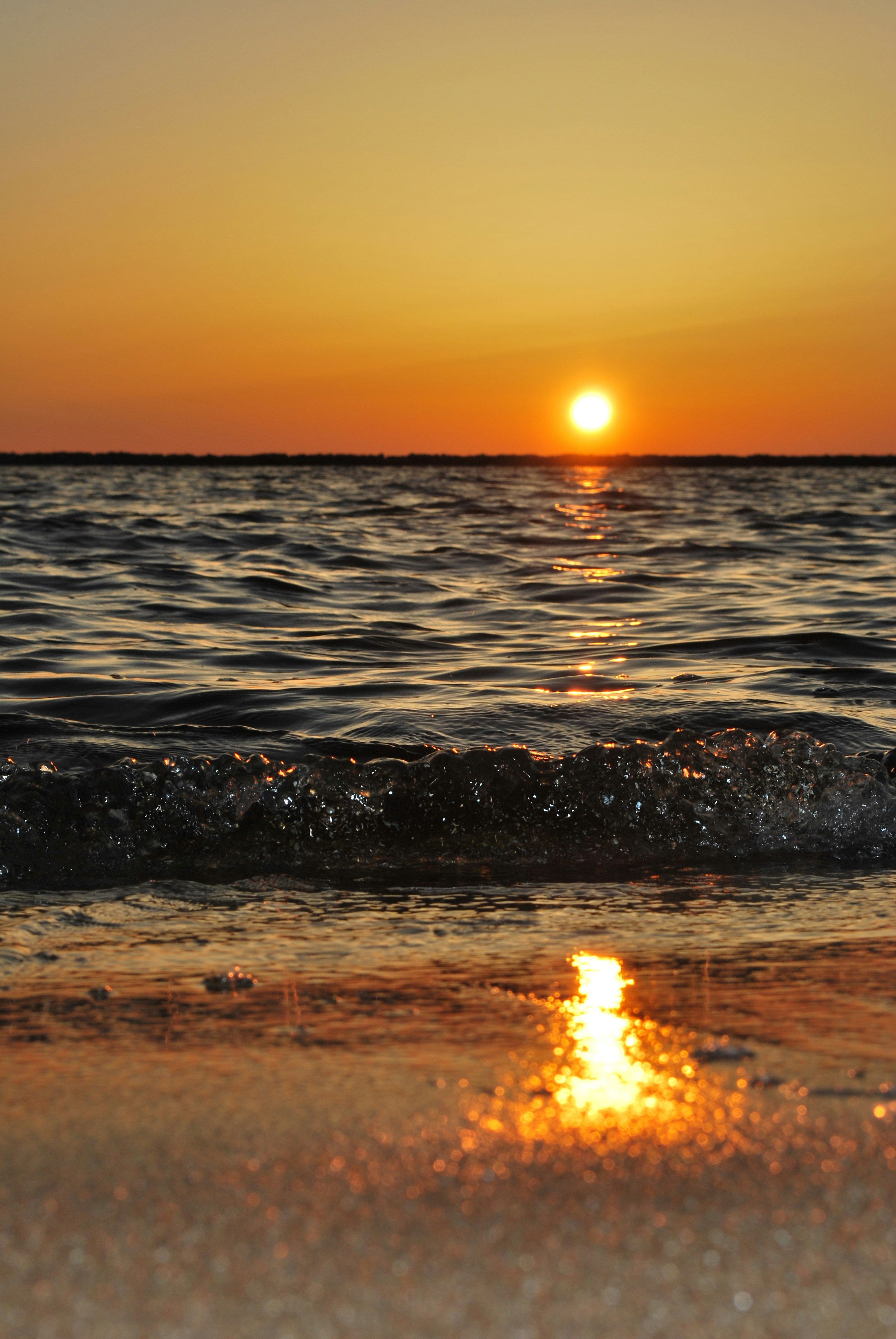 Spectacular sunset over San Vicente beach