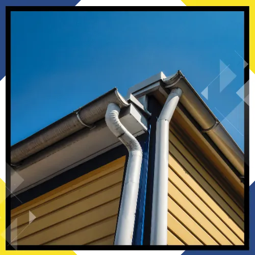 New gutters guiding rain away from an Orange, NJ property 
