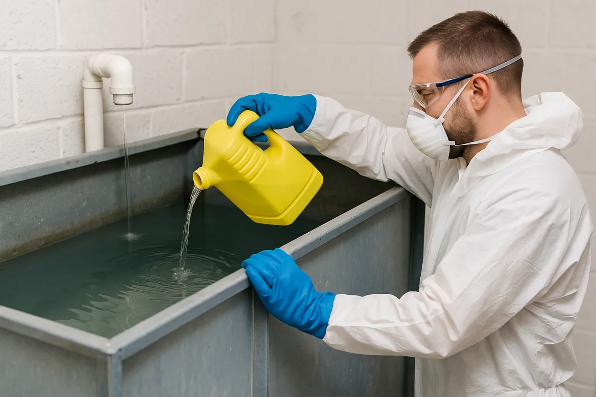 tank cleaning and chlorination