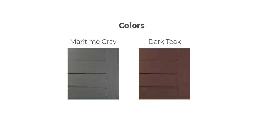 timbertech composite decking maritime gray and dark teak color