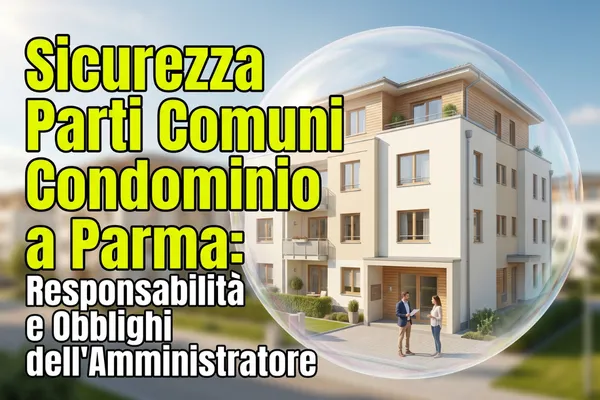 Scopri le responsabilità civili e penali dell'amministratore condominiale sulla sicurezza delle parti comuni. Guida normativa completa per Parma.
