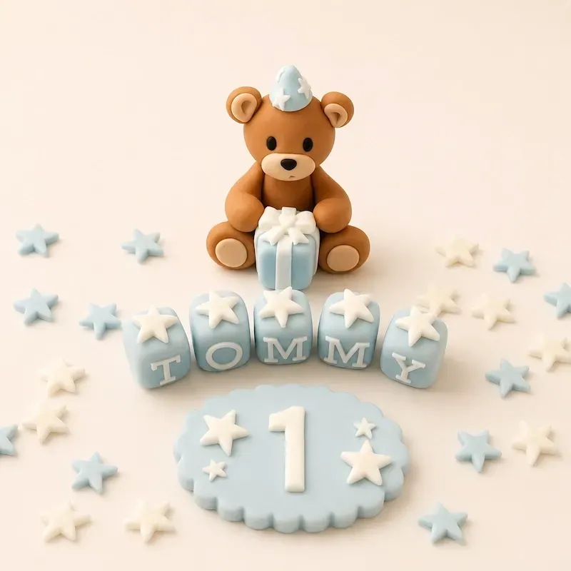 Birthday celebration handmade cake topper