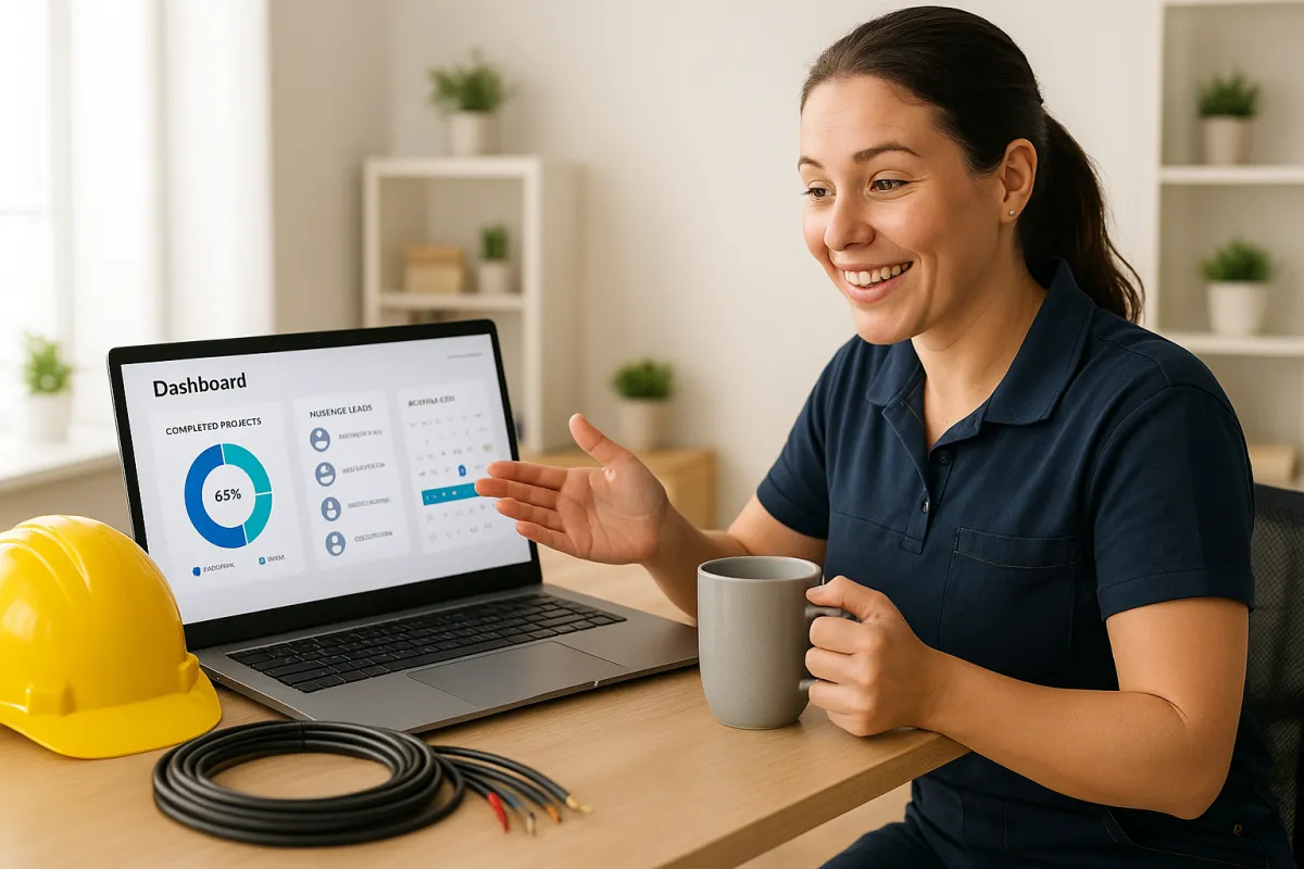 Home Service Tech enjoying an All-in-One dashboard