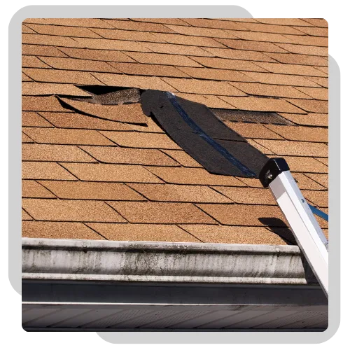 Active roof leak repair on a home with damaged ceiling signs in Moline, IL 