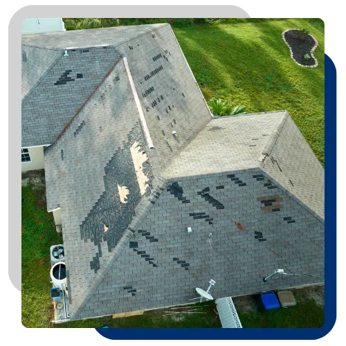 Storm damage roofing inspection on a home in Galesburg, IL 