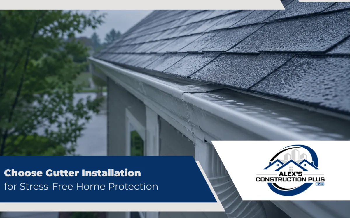 Gutter installation designed to protect a home from rainwater