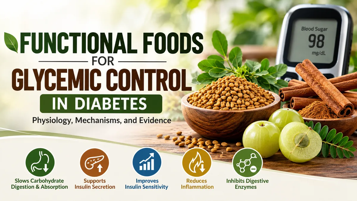 Functional Foods for Glycemic Control in Diabetes: Physiology, Mechanisms, and Evidence