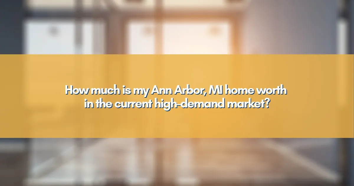 Residential street in Ann Arbor Michigan with high-value real estate