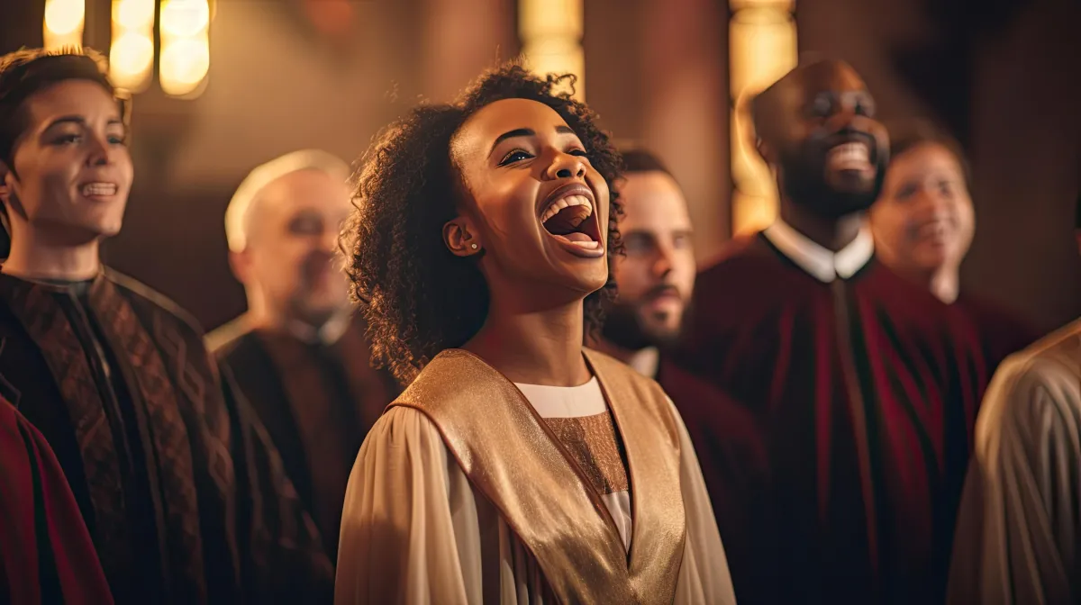 Conference choir singing