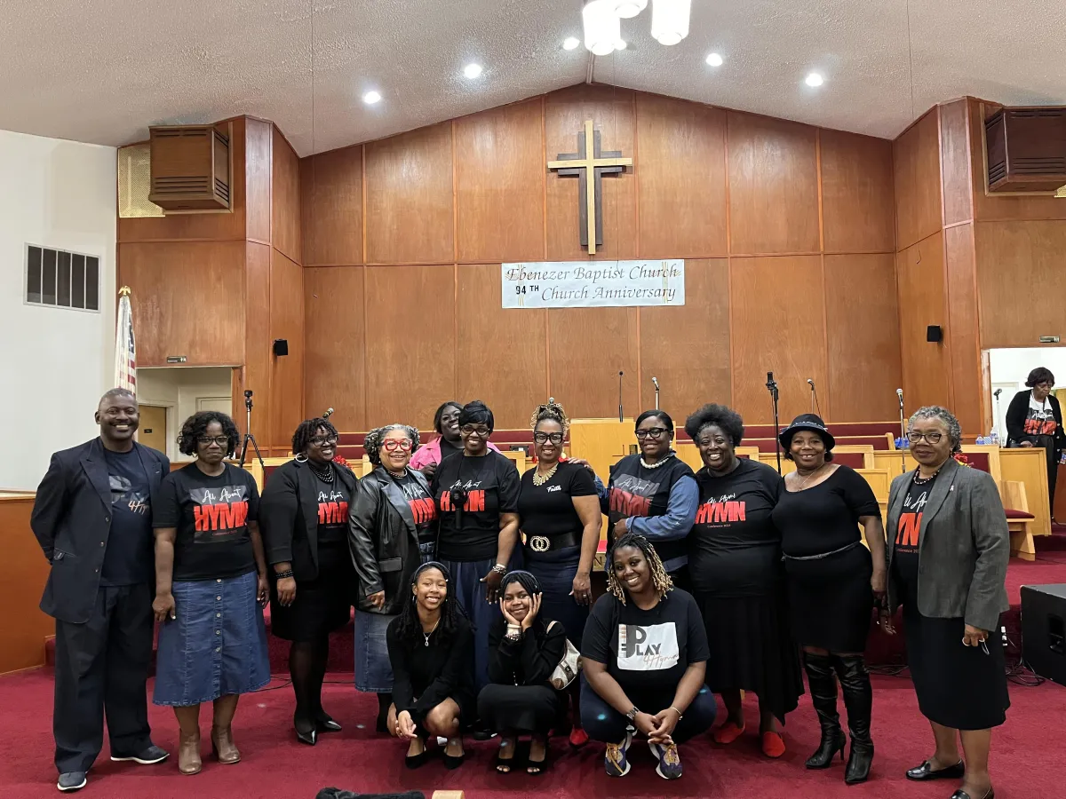 Church choir singing together