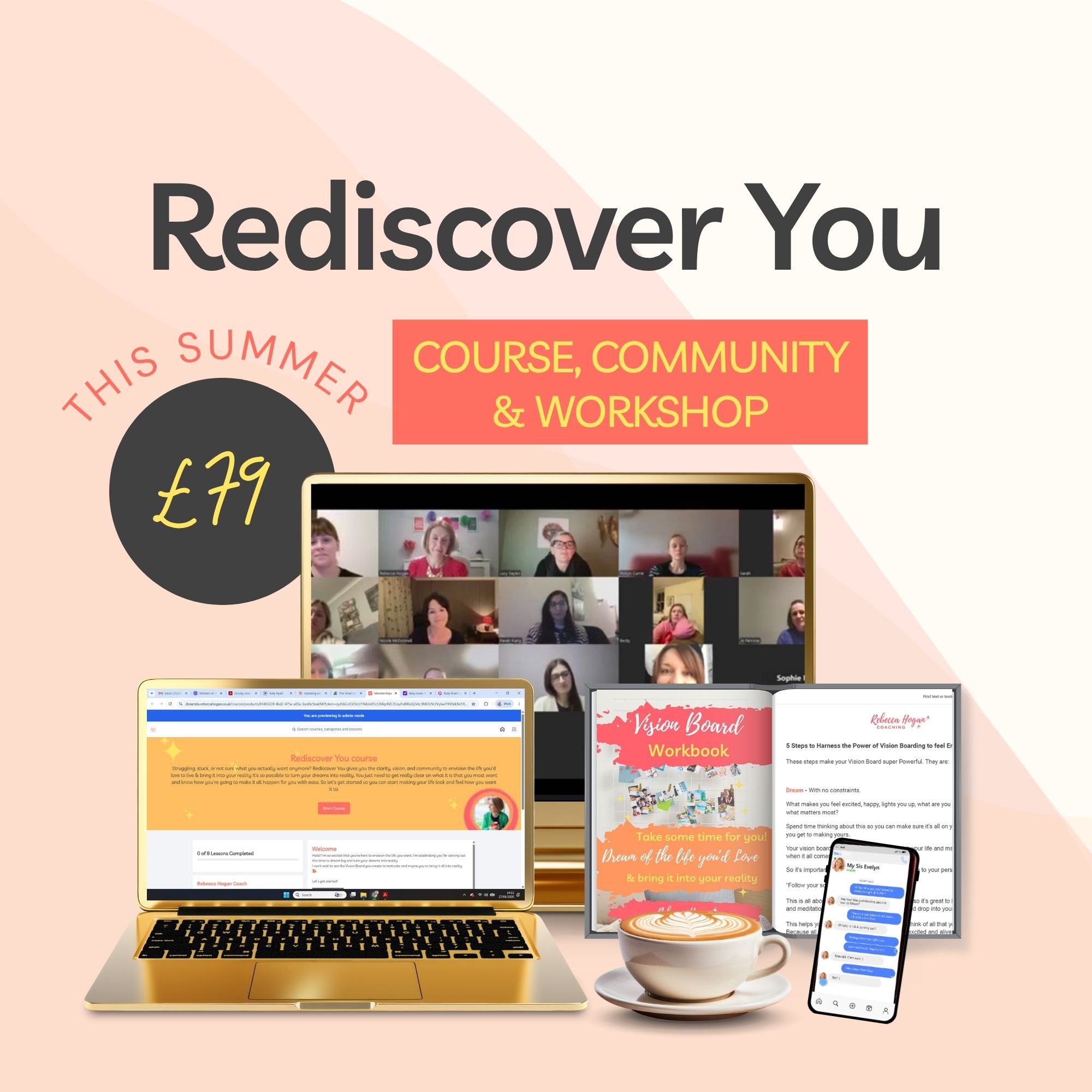 Rediscover You Vision Board course community & workshop