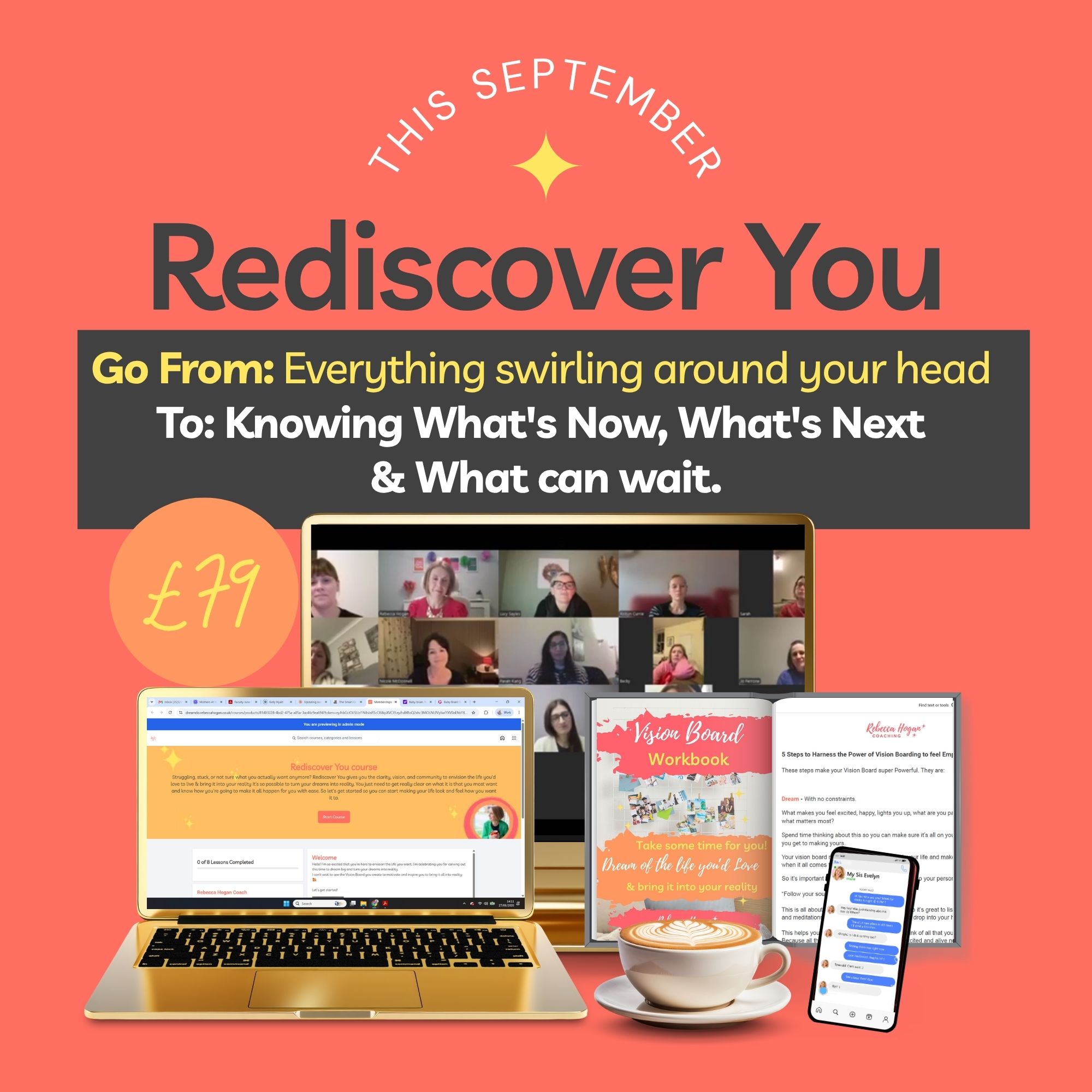 Rediscover You Vision Board course community & workshop