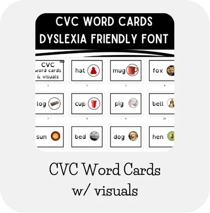 The Exceptional Space Teachers Pay Teachers CVC Word Cards Dyslexia Font