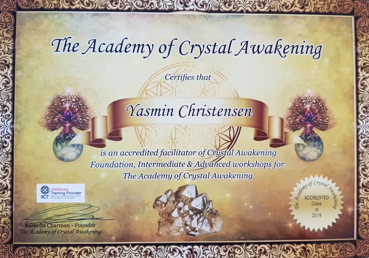 Crystal Healing Facilitator certificate