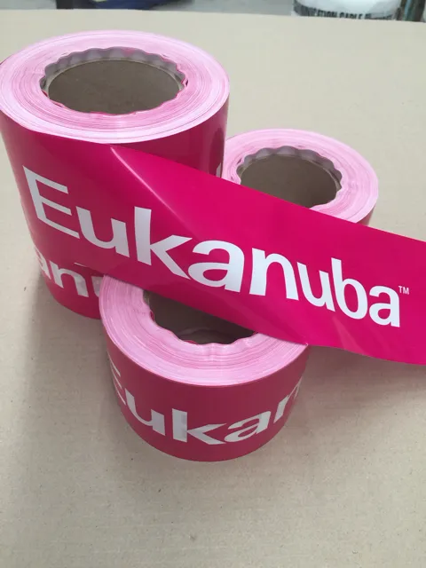 Eukanba barrier tape, community groups and clubs event printed promotional wraps and signage made in Australia