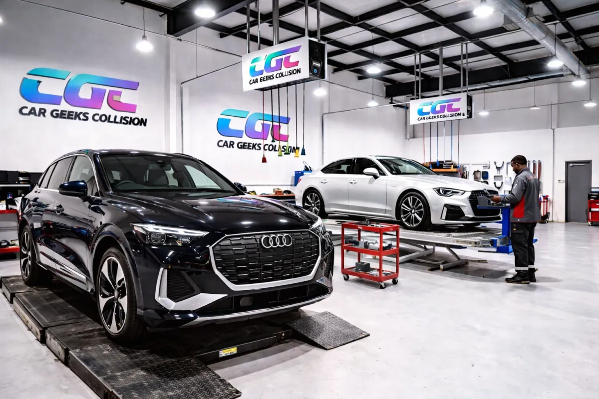 Alfa Romeo collision repair shop interior