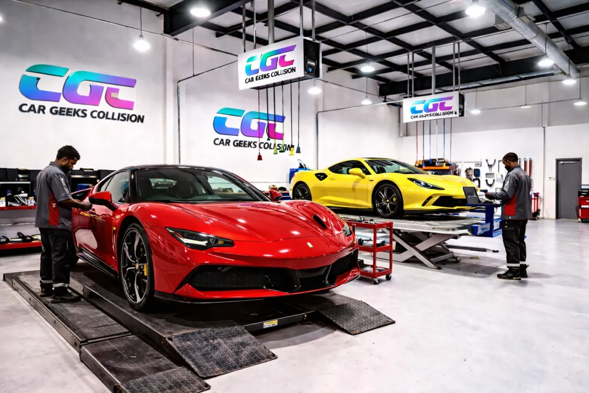 Alfa Romeo collision repair shop interior