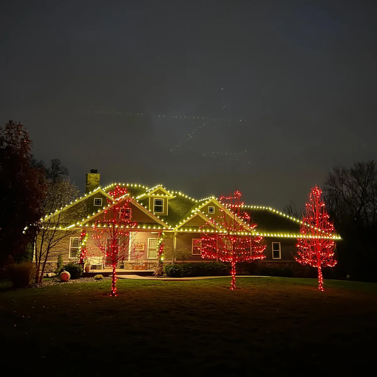 Troy Residential Christmas Light Installation