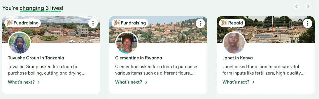 Naviential's Kiva.org Donations at June 2026