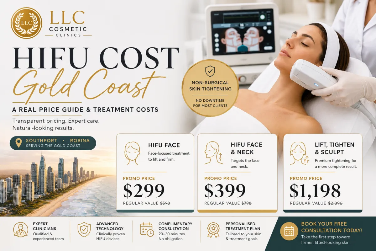 HIFU treatment and pricing guide at LLC Cosmetic on the Gold Coast