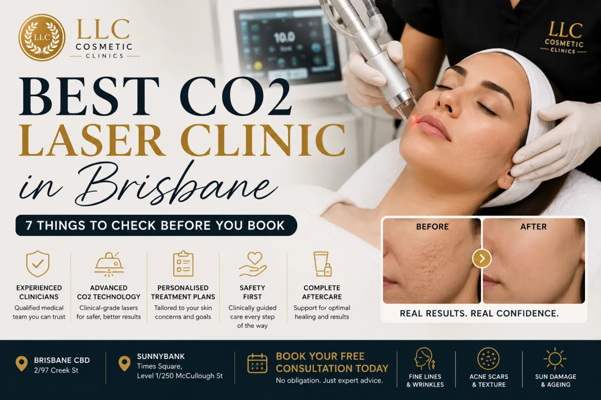 Best CO2 laser clinic Brisbane guide showing CO2 skin resurfacing consultation and treatment